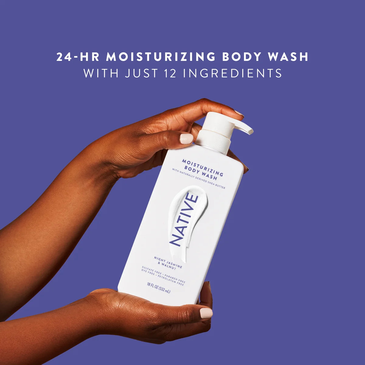 Moisturizing Night Jasmine & Walnut Body Wash 18 Oz