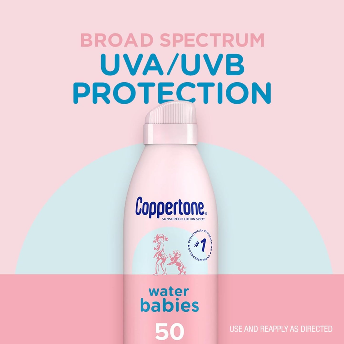 Coppertone WaterBabies Sunscreen Spray SPF 50 – 6 oz (Pack of 2)