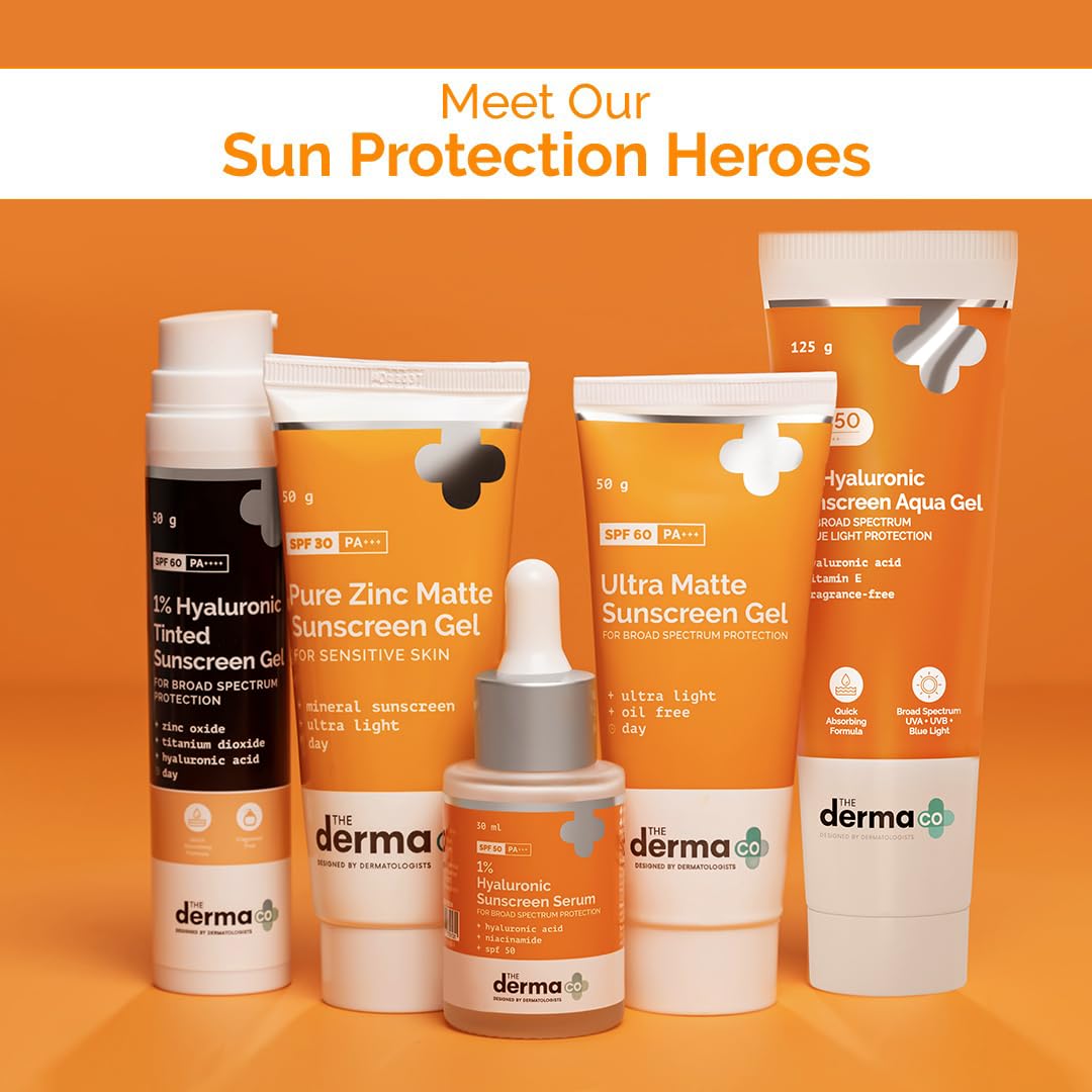 The Derma Co 1% Hyaluronic Sunscreen Aqua Gel SPF 50 – 125g (PA++++)