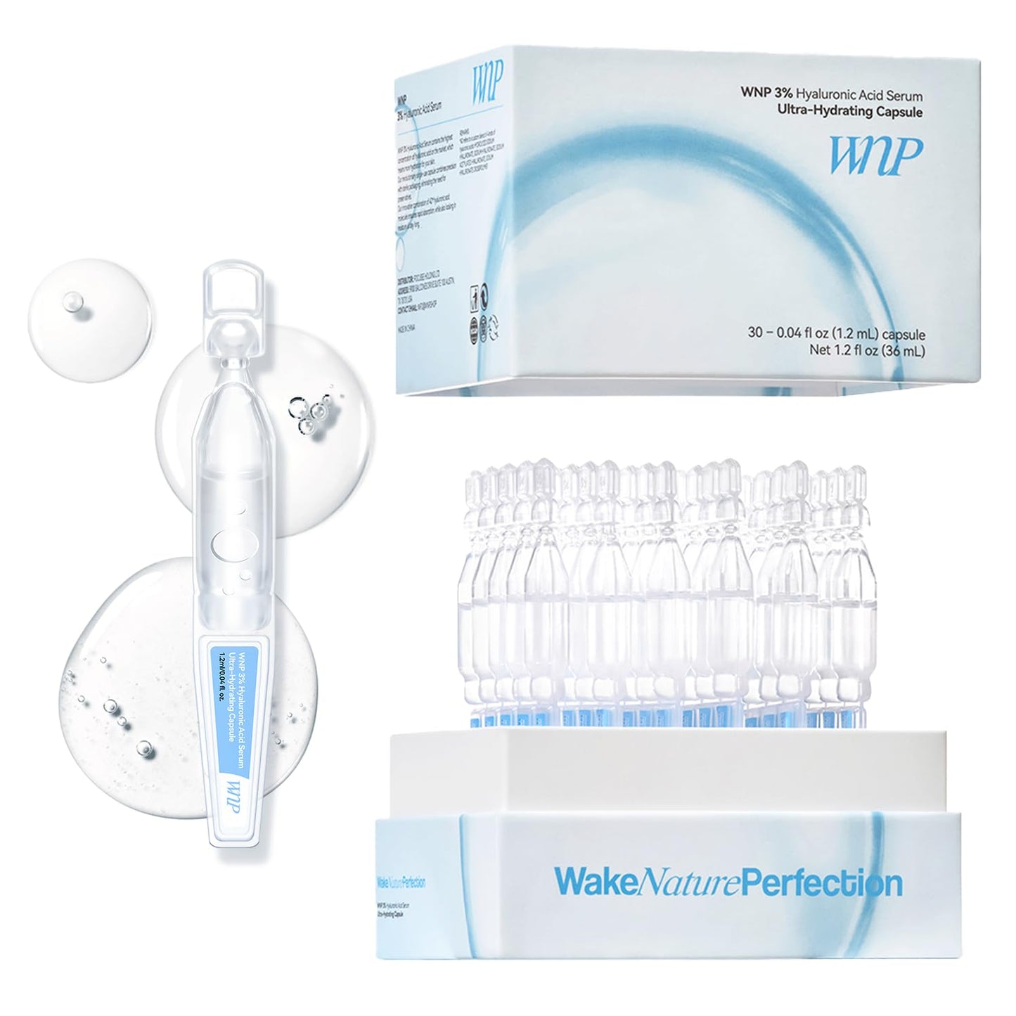Ultra Hydrating Serum 3% Hyaluronic Acid Smoother Skin|Pre-Makeup Skincare|Anti-Aging Serum for Face Single-Use Vials Skincare|For Sensitive Skin|4D Hyaluronic Acid (120Ml)