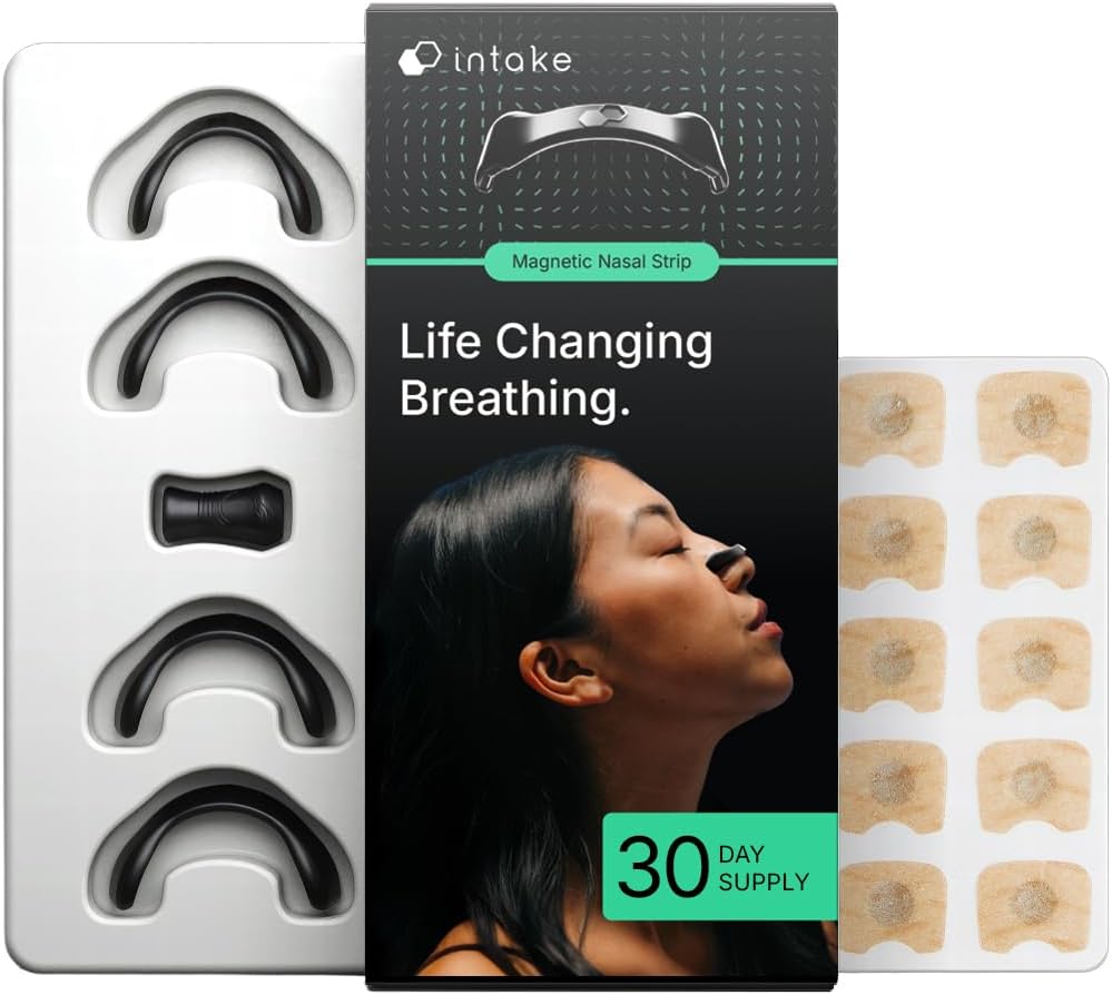 Breathing Nasal Strip Starter Kit (15 Count, Black) - Boost Oxygen , Reduce Snoring, Improve Sleep Quality - Sweat Resistant, Skin Safe Nasal Strips - Extra Strength Snoring Solution