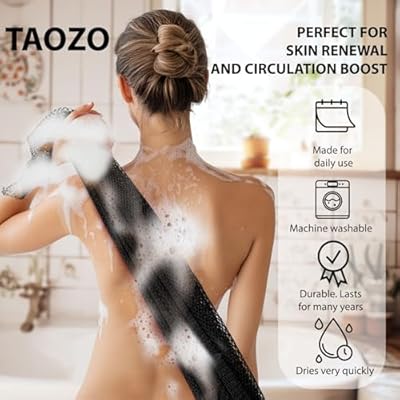 Authentic African Exfoliating Net Sponge – Long Bath & Shower Scrubber