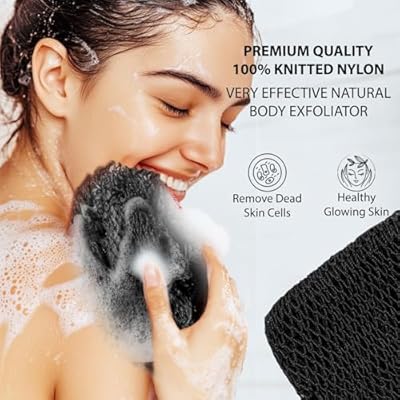 Authentic African Exfoliating Net Sponge – Long Bath & Shower Scrubber