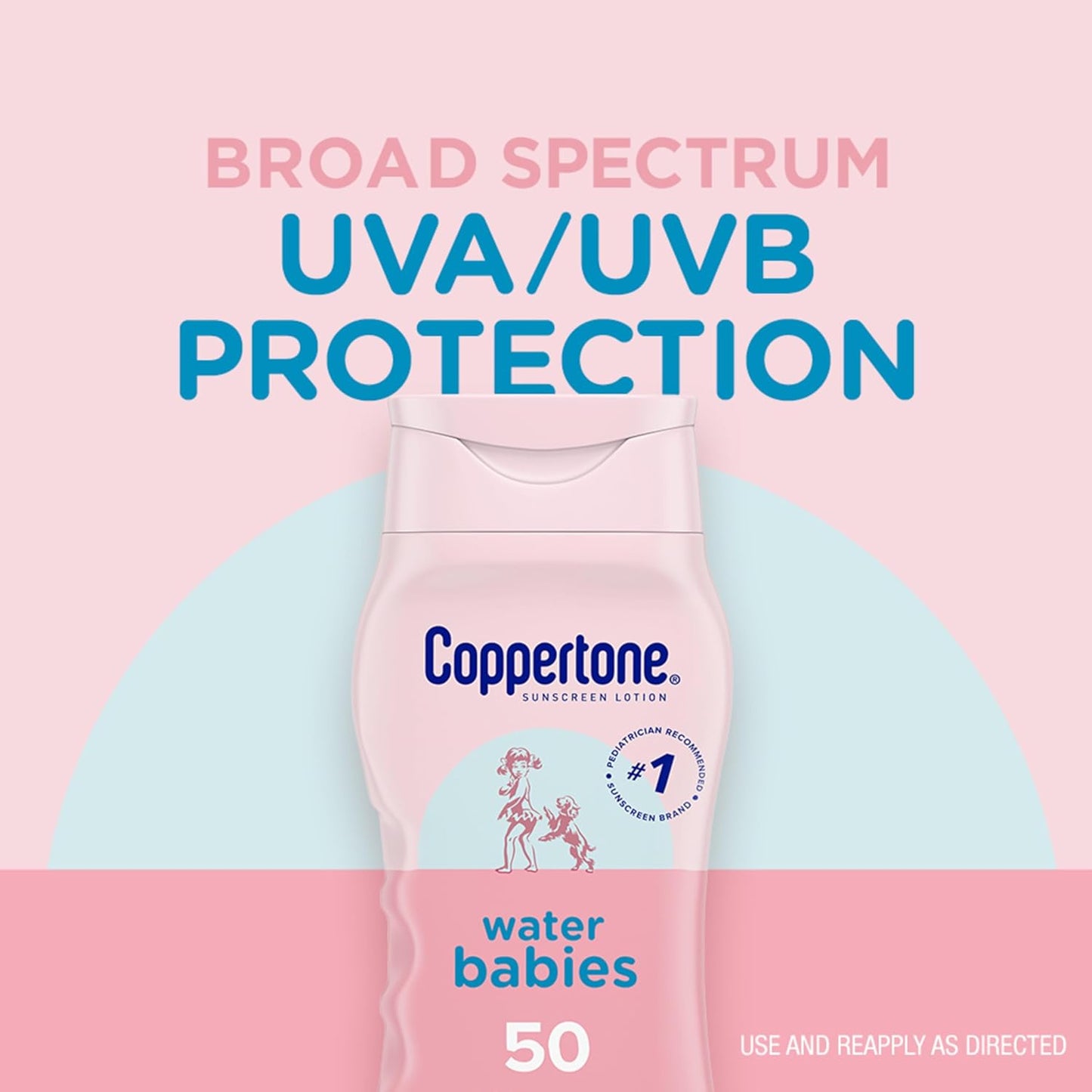 Coppertone WaterBabies Sunscreen Lotion SPF 50 – 8 Fl Oz Bottle (Pack of 12)