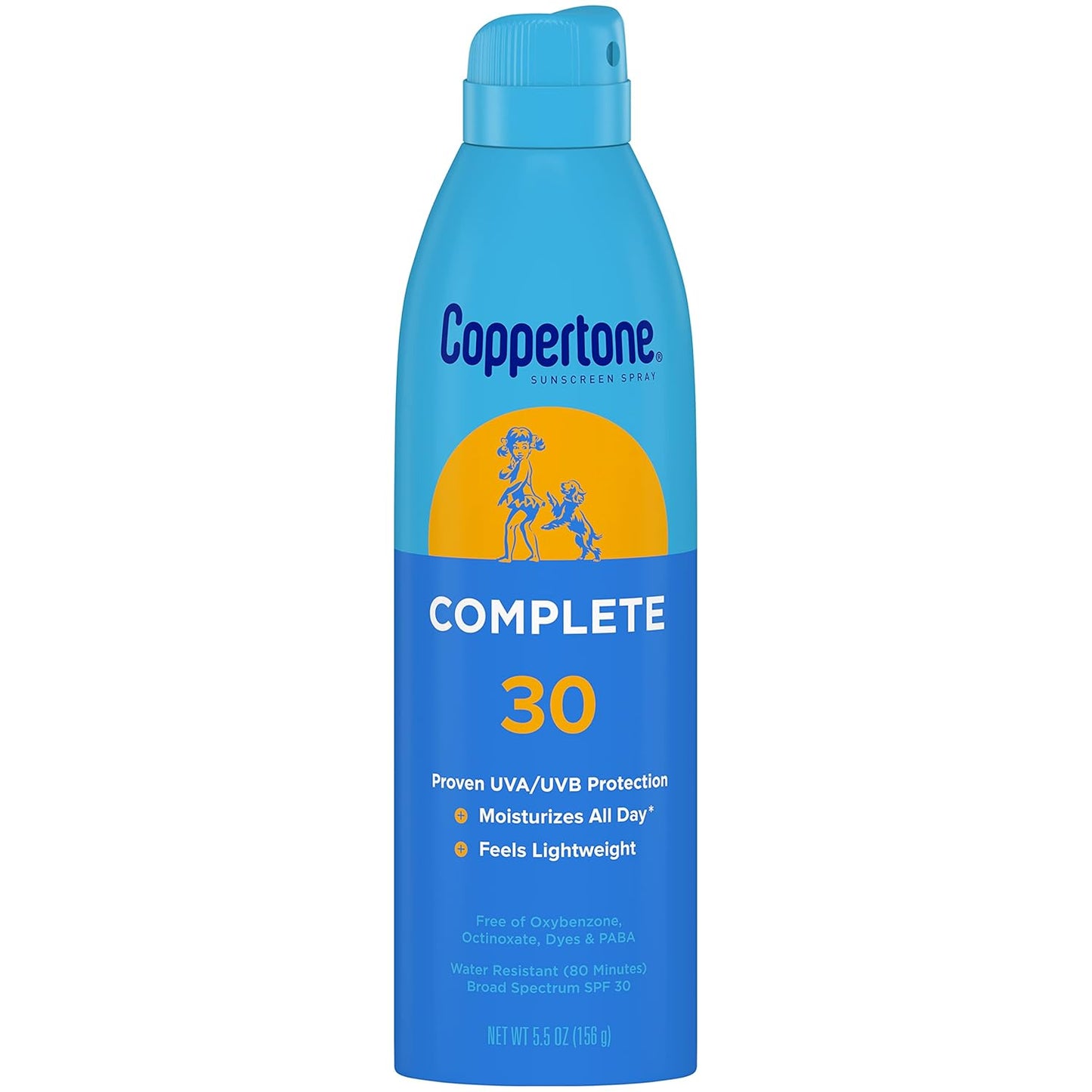 Coppertone Complete Sunscreen Spray SPF 30 – 5.5 oz (Pack of 3)