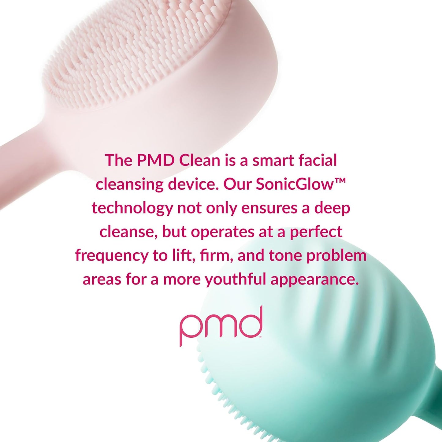 Clean - Smart Facial Cleansing Device with Silicone Brush & Anti-Aging Massager