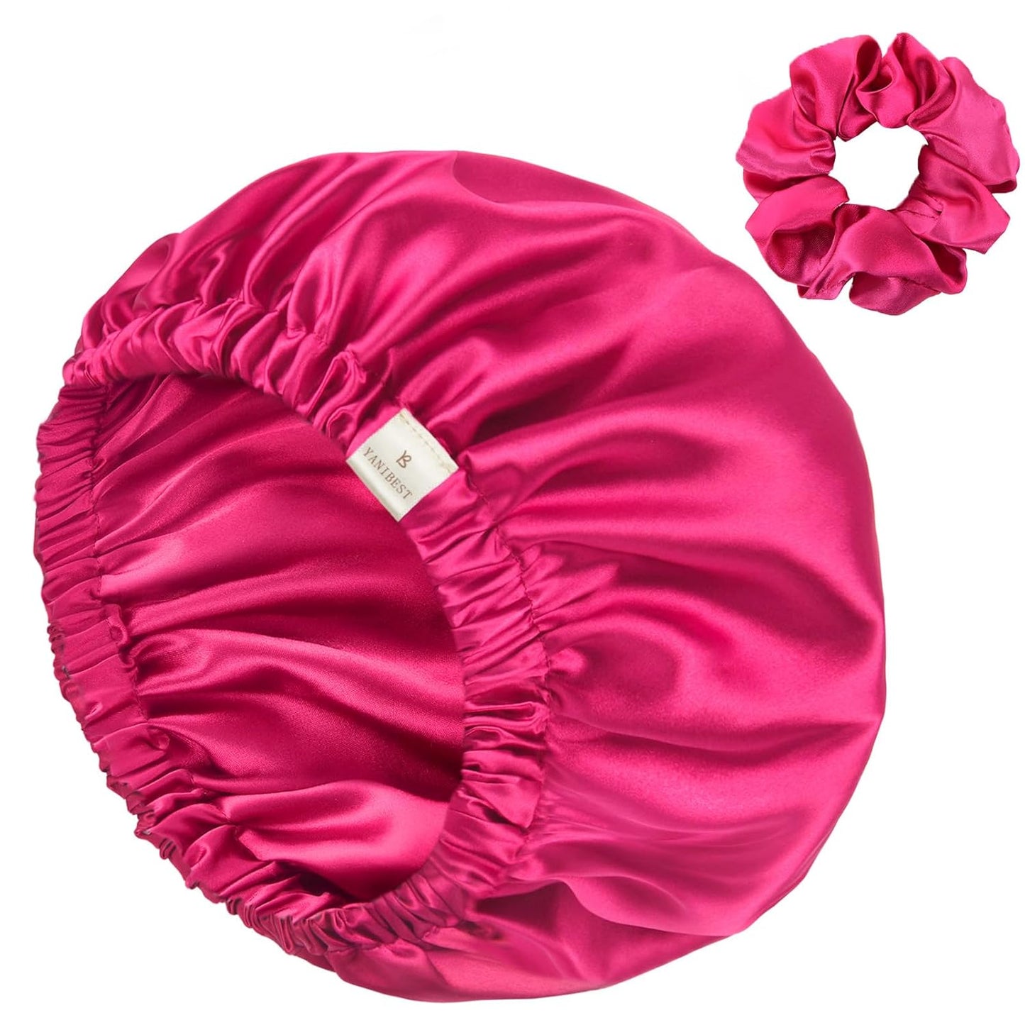 Double Layer Satin Bonnet Silk Bonnet Adjustable Hair Bonnet for Sleeping Bonnets for Women Curly Natural Hair Mom