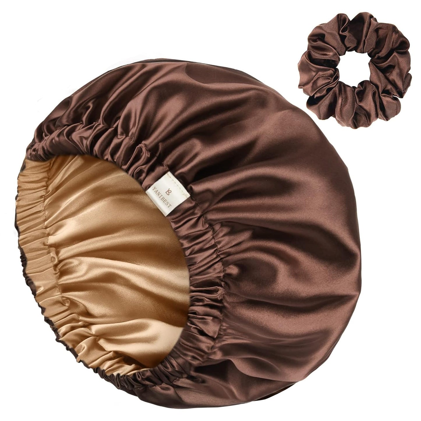 Double Layer Satin Bonnet Silk Bonnet Adjustable Hair Bonnet for Sleeping Bonnets for Women Curly Natural Hair Mom