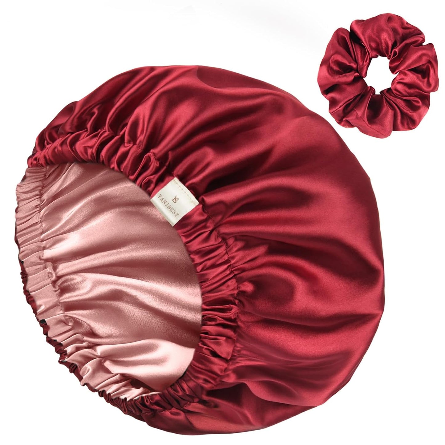 Double Layer Satin Bonnet Silk Bonnet Adjustable Hair Bonnet for Sleeping Bonnets for Women Curly Natural Hair Mom