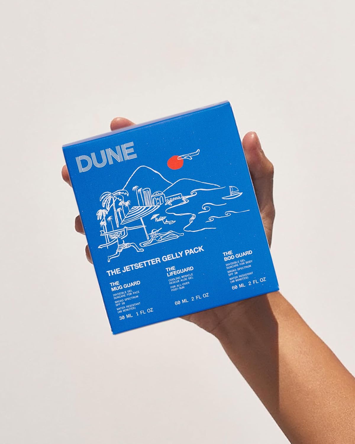 Dune Suncare Jetsetter Gelly Pack – 3-Piece Travel Set (SPF 30)