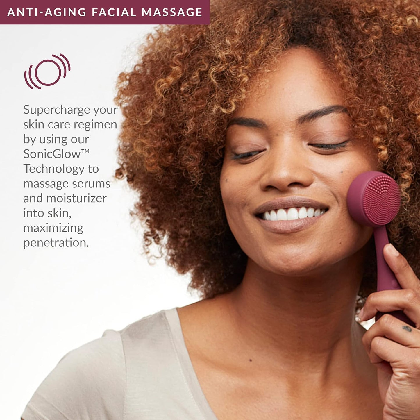 Clean - Smart Facial Cleansing Device with Silicone Brush & Anti-Aging Massager