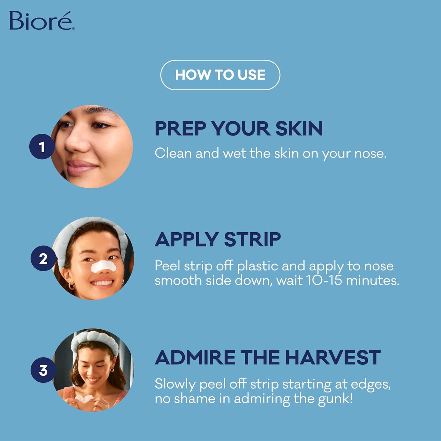 Original Blackhead Remover Strips, Deep Cleansing Nose Strips with Instant Pore Unclogging, Features C-Bond Technology, Oil-Free, Non-Comedogenic Use, 14 Count