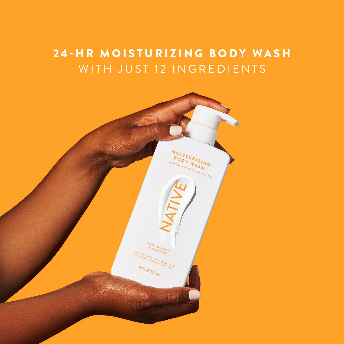 Almond & Shea Butter Body Wash – 18 oz – Moisturizing Cleanser for All Skin Types