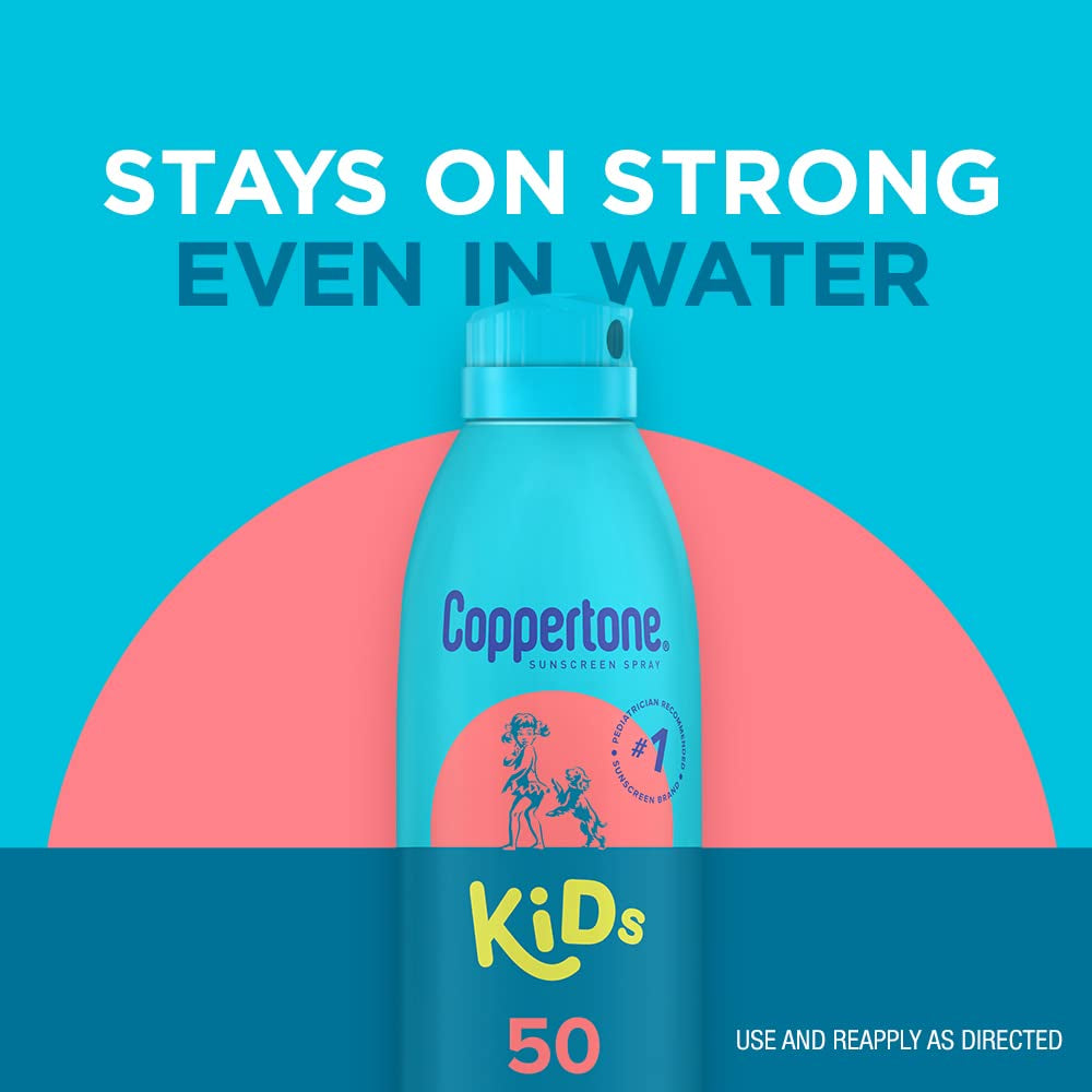 Coppertone Kids Sunscreen Spray SPF 50 – 5.5 oz (Pack of 3)