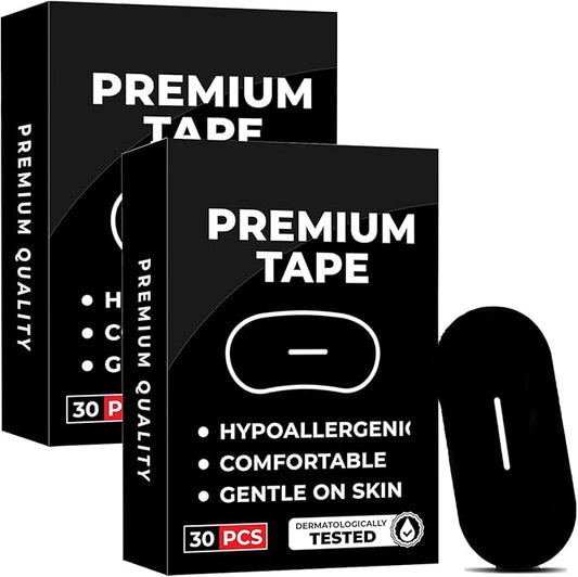 Transparent Tape 60 Pcs - Hypoallergenic Tape for Sensitive Skin, Painless Removal, Breathable Comfortable to Exercise