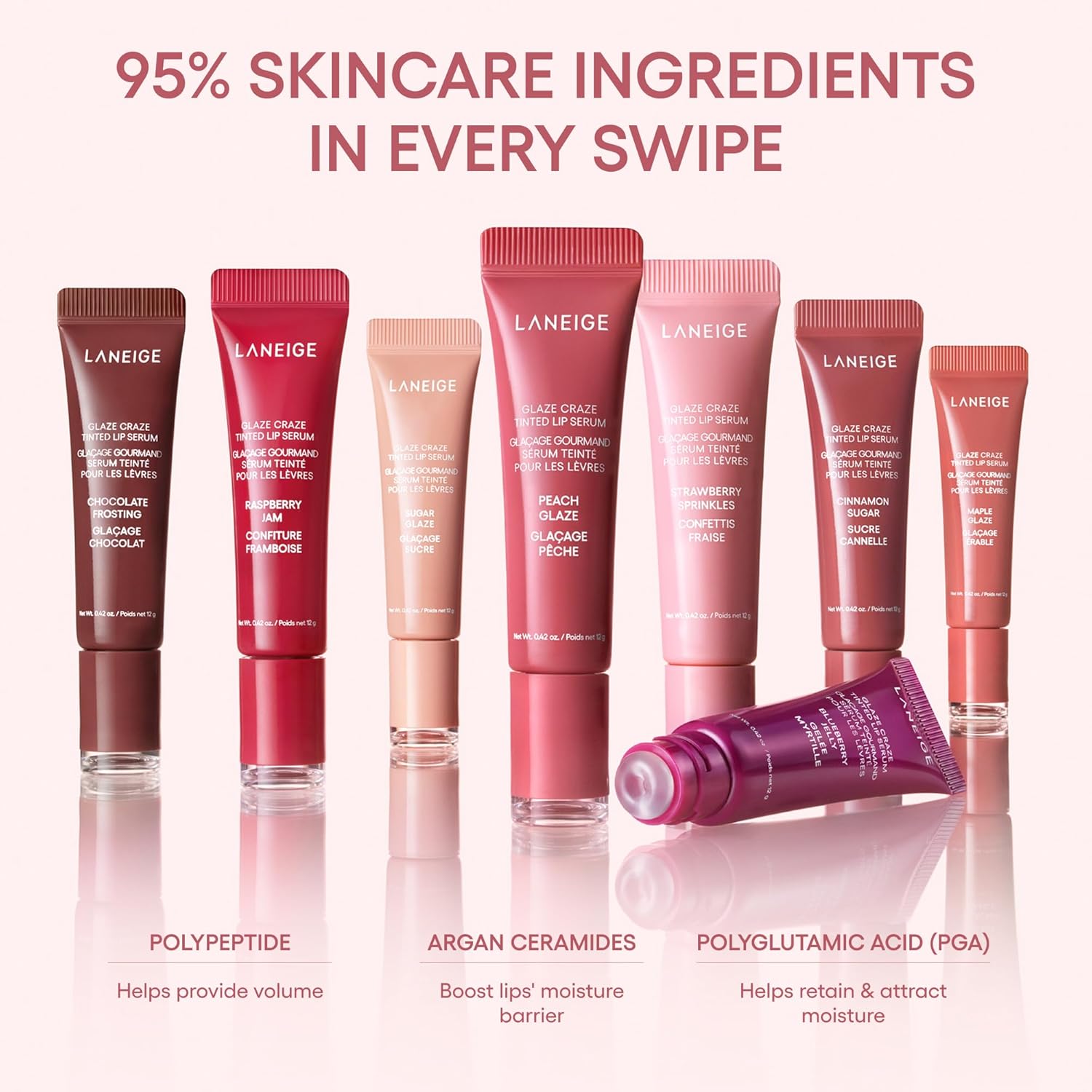 Glaze Craze Tinted Lip Serum: Plumping, Nourishing Hydration with Polypeptide